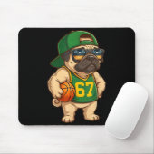 Pug Basketball Dog 67 Gen Alpha Slang Srts Men Boy Mousepad (Mit Mouse)
