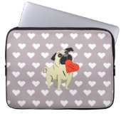 Pug be my Valentine Laptopschutzhülle (Vorderseite)
