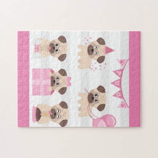 Pug Birthday Pack Puzzle (Horizontal)