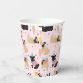 Pug Birthday Party Celebration Pappbecher (Rechts)