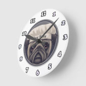 Pug Chef Uhr (Winkel)