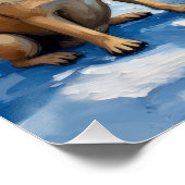 Pug Christmas Lighthouse Holiday Poster (Ecke)