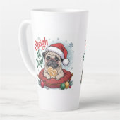 Pug Christmas Mug – Sleigh All Day Holiday Coffee Milchtasse (Linke Ecke)