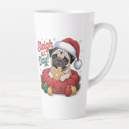 Pug Christmas Mug – Sleigh All Day Holiday Coffee  Milchtasse