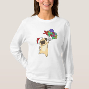 Pug Christmas Snow Winter Animals Dogs T-Shirt
