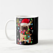 Pug Christmas Tree Lights Santa Dog Xmas Boys Pugm Kaffeetasse (Links)