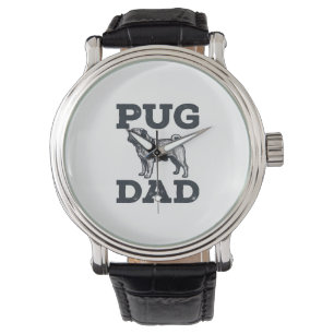Pug Dad Vintage Gravur Hundeliebhaber-Shirt-Design Armbanduhr