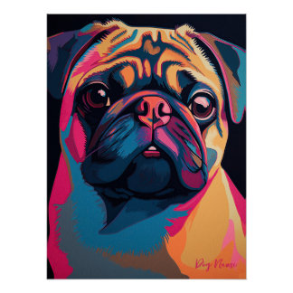 Pug Dog 001 - Bruno Pokopen Poster