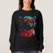 Pug Dog Astronaut Sweatshirt (Vorderseite)