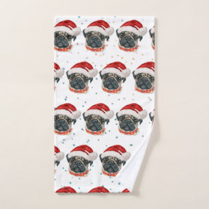 Pug Dog Breed Christmas Stars Handtuch