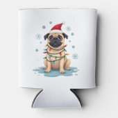 Pug Dog Christmas Men Women (1) Dosenkühler (Vorderseite)