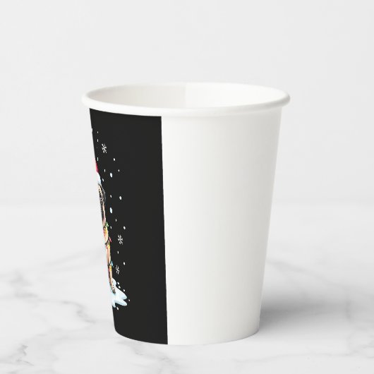 Pug Dog Christmas Men Women (1) Pappbecher (Links)