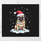 Pug Dog Christmas Men Women (1) Schaumweinetikett (Einzelnes Label)
