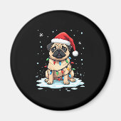 Pug Dog Christmas Men Women (2) Magnet (Vorne)