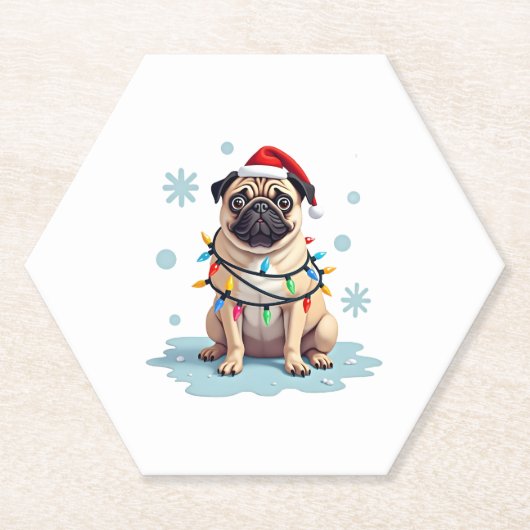 Pug Dog Christmas Men Women (2) Untersetzer (Vorderseite)
