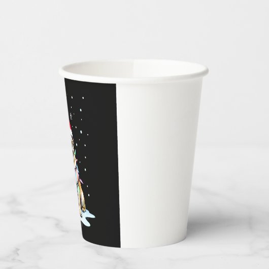 Pug Dog Christmas Men Women (3) Pappbecher (Links)