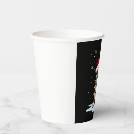 Pug Dog Christmas Men Women (3) Pappbecher (Rechts)