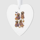 Pug Dog Ghost Halloween Spooky Ornament (Vorderseite)