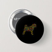 Pug Dog Lka Dot International Dot Day  Button (Vorne & Hinten)