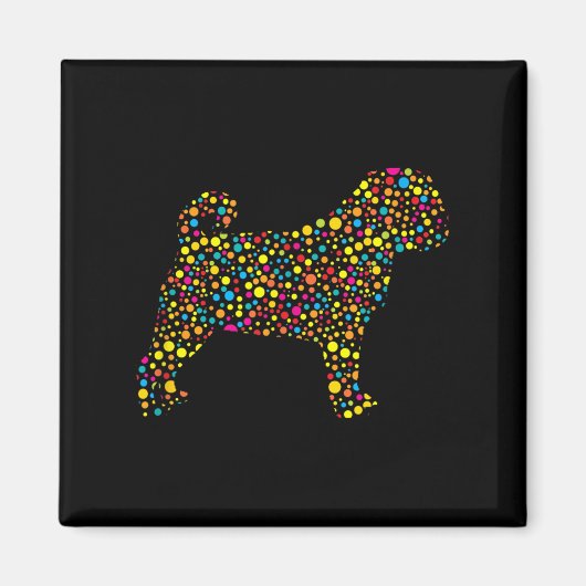 Pug Dog Lka Dot International Dot Day  Magnet (Vorne)