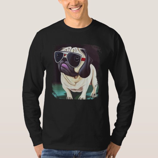 Pug Dog Mom Dad Cute & Pug Graphic Pug T-Shirt (Vorderseite)