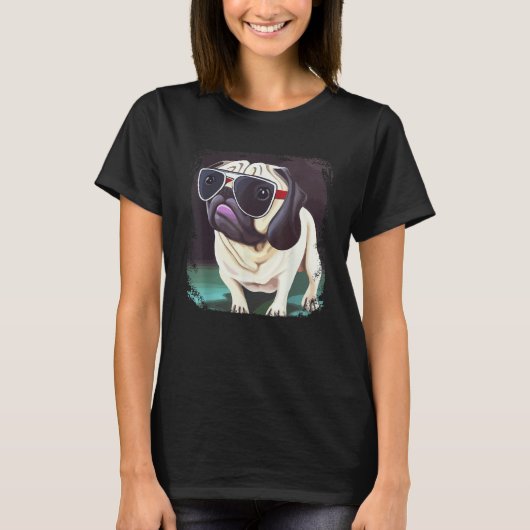 Pug Dog Mom Dad Cute & Pug Graphic Pug T-Shirt (Vorderseite)