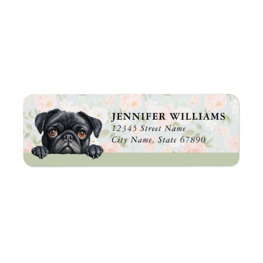 Pug Dog Return Address Labels (Vorne)