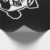 Pug Dog Sketch Portrait Geschenkpapier (Ecke)