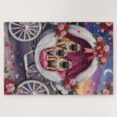 Pug Dog Valentine's Day Puzzle (Horizontal)