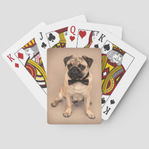 Pug Dog with Bow Tie Spielkarten