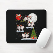 Pug Dogs Santa Sleigh Flying Funny Magical Christm Mousepad (Mit Mouse)
