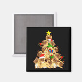 Pug Dogs Tree Christmas Sweater Xmas Pet Animal Do Magnet (Vorderseite/Rückseite)