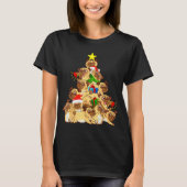 Pug Dogs Tree Christmas Sweater Xmas Pet Animal Do T-Shirt (Vorderseite)