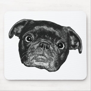 Pug Dot Arbeit Freude Mousepad