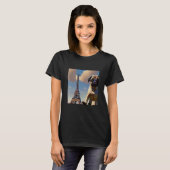 Pug  Eiffel Tower France Paris  Men Women Girls Do T-Shirt (Vorne ganz)