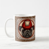 Pug-Feuerwehrmann-Tasse Kaffeetasse (Links)