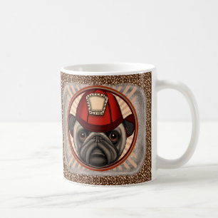 Pug-Feuerwehrmann-Tasse Kaffeetasse