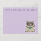 Pug-Geburtstag Postkarte (Rückseite)