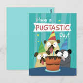 Pug-Geburtstag Postkarte (Vorne/Hinten)