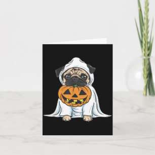 Pug Geist Hund Halloween Karte