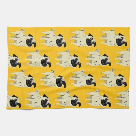 Pug Geschirrtuch (Horizontal)
