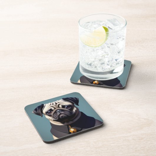 Pug Getränkeuntersetzer (Rechte Seite)