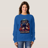 Pug Ghost Hunter Halloween for pug parents Sweatshirt (Vorne ganz)