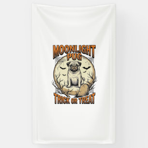 Pug-Halloween-Shirt mit Vintage-Prägung Mond_1 Banner
