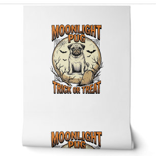 Pug-Halloween-Shirt mit Vintage-Prägung Mond_1 Tapete