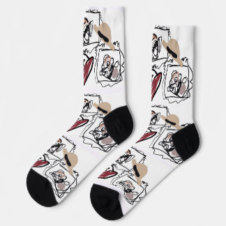 Pug hearts socken