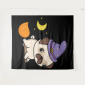 Pug-Hexe-Wandteppich Wandteppich (Vorderseite (Horizontal))