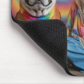 Pug Hippie Mousepad (Ecke)