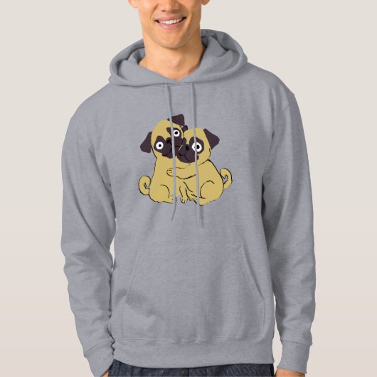 Pug hug hoodie (Vorderseite)