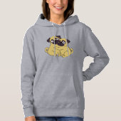 Pug hug hoodie (Vorderseite)